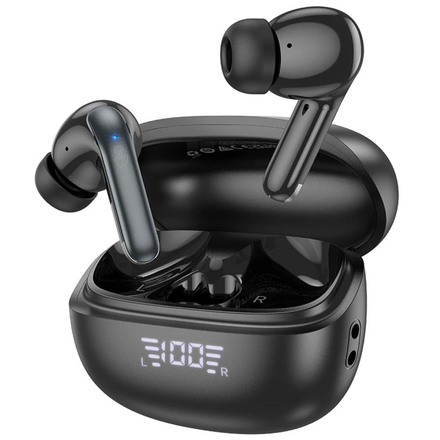 Słuchawki bezprzewodowe Bluetooth HOCO TWS ANC+ENC EQ5 Etui ładujące Czarne