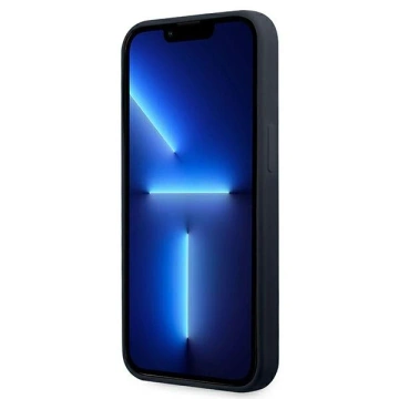 BMW BMHCP13XSTRONG Handyhülle für Apple iPhone 13 Pro Max 6.7" Marineblau/Navy Hardcase Silikon Signatur