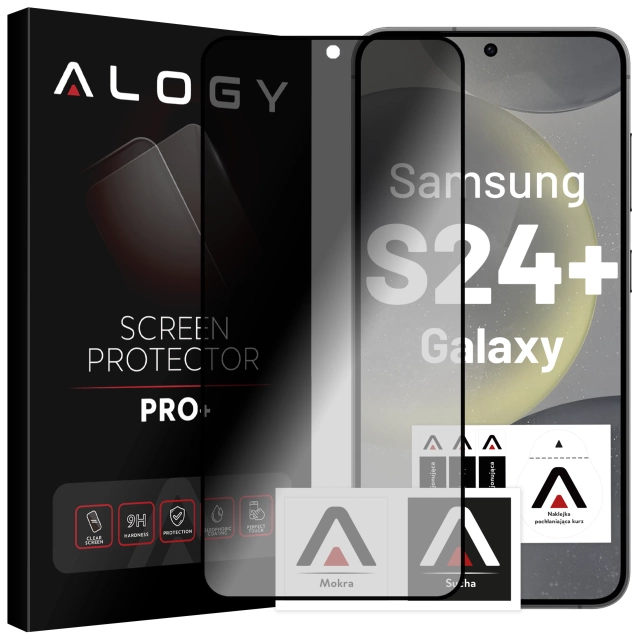Szkło hartowane Prywatyzujące do Samsung Galaxy S24 Plus matowa ochrona na ekran Alogy Privacy Glass