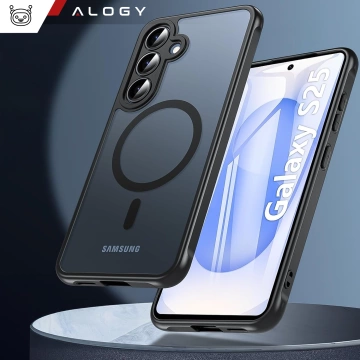Samsung Galaxy S25 Hülle Alogy Matte HybridMag™️ MagSafe Hülle Matt Schwarz