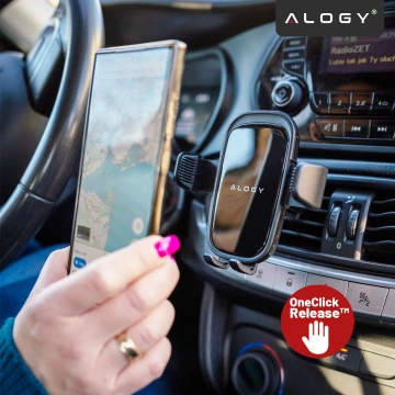 Autotelefonhalter, Fenster, Kühlergrill, Cockpit, Armaturenbrett, Auto, Auto, für 7-Zoll-Telefon Alogy 3in1 Black Organizer