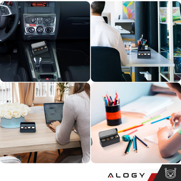 Münzbox Münzhalter Brieftasche Organizer Aufbewahrungsbox für kleine Münzen für Auto Autos Büros Zuhause Box Alogy Schwarz