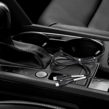 Kabel USB-C 240W Forcell F-Energy QC4.0 PD Carbon 1 m czarny