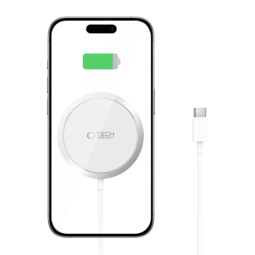 MagSafe Tech-Protect Ladegerät QI15W-A34 Weiß 15W USB-C