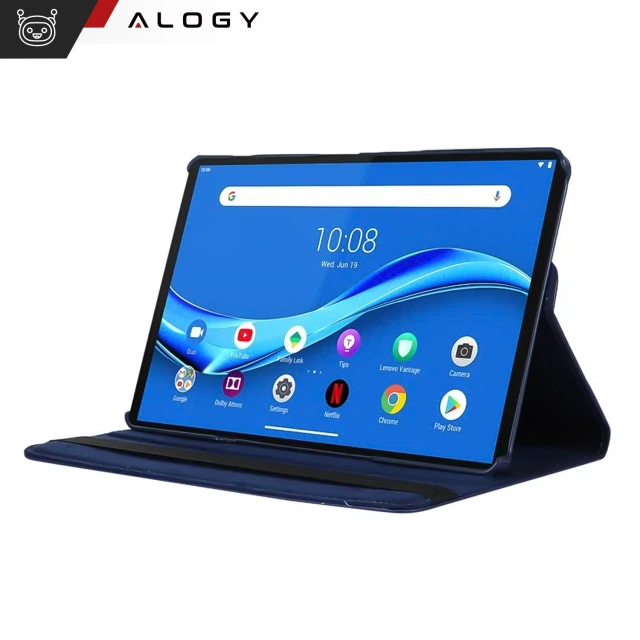 Etui 360 do Lenovo Tab K11 / K11E 11” M11 10.95" TB330FU / TB330XU / TB331FC obrotowe pokrowiec obudowa z klapką na tablet Case Alogy Granatowe