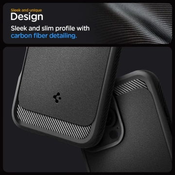 Etui Spigen Rugged Armor Mag Magsafe für Apple iPhone 16 Pro Max Mattschwarz