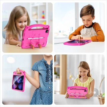 Dux Ducis Panda Safe for Children Soft Case für iPad Pro 11 '' 2021/2020/2018 / iPad Air 2020/2022 mit Stylus Space Pink
