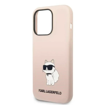 Karl Lagerfeld KLHCP14LSNCHBCP Schutzhülle für Apple iPhone 14 Pro 6.1" Hardcase pink/pink Silikon Choupette