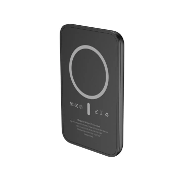 Externer Akku (POWER BANK) VEGER MagOn Kick mit induktivem Laden unterstützt das Laden mit MagSafe 15W - 5.000 mAh PD 20W schwarz (V0553P / W0553P)