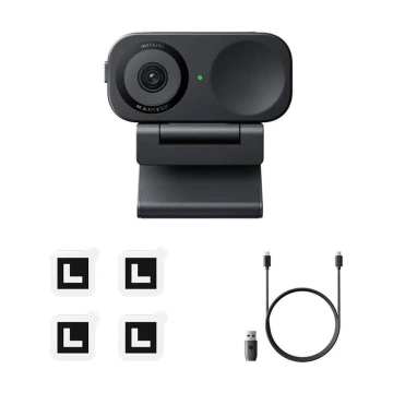 Insta360 Link 2C 4K-Webcam mit HDR, AI-Rauschunterdrückung und automatischem Zuschneiden.