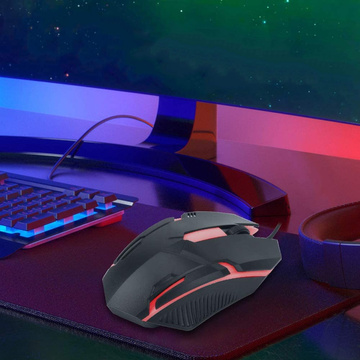 RGB-LED-Gaming-Gaming-Maus für Laptop-Computer 1200 dpi Schwarz