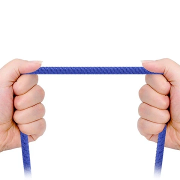 Kabel 3w1 USB-C micro USB Lightning szybkie ładowanie SOMOSTEL SMS-BW03 QC3.0 Quick Charge 2.1A 10W 1.2 m Powerline Niebieski