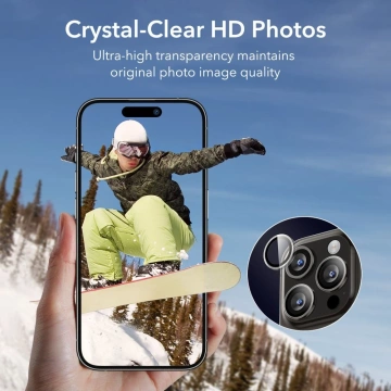 ESR Kameraobjektiv aus gehärtetem Glas für iPhone 15 Pro / 15 Pro Max, klar