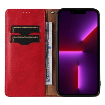 Magnetband Hülle Hülle für iPhone 13 Pro Max Tasche Geldbörse Mini Lanyard Anhänger Rot