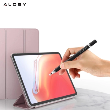 Alogy 2-in-1 kapazitiver Touch-Stift für Telefon-Tablet-Bildschirm mit Stift Schwarz