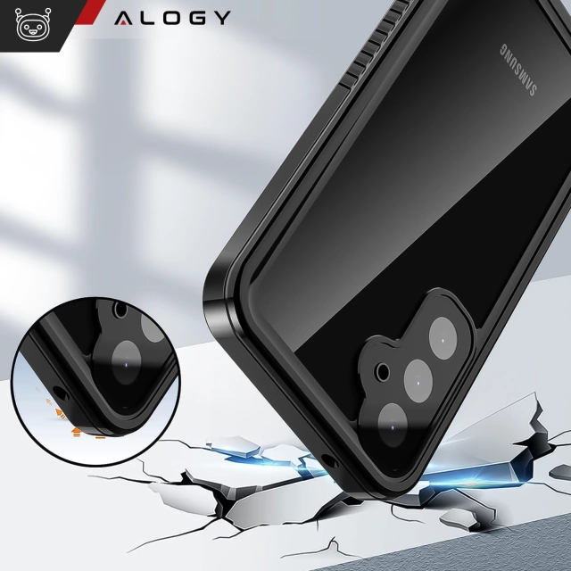 Etui Wodoodporne do Samsung Galaxy S25 Alogy HydroArmor™ IP68 Case z przezroczystym tyłem Pancerna obudowa 360