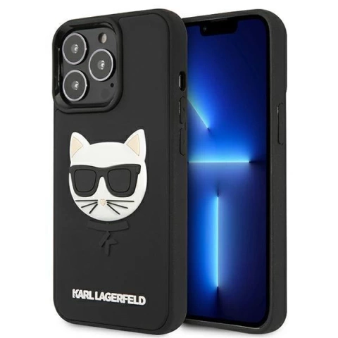 Karl Lagerfeld KLHCP13LCH3DBK 13 Pro / 13 6,1" Czarny/Black Hardcase 3D Rubber Choupette