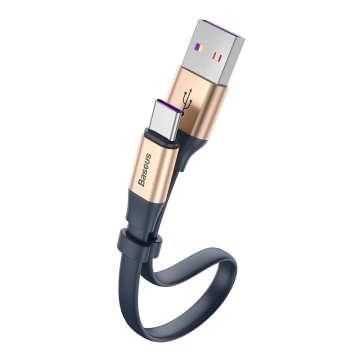 Baseus Einfaches Flachkabel USB-Kabel / USB Typ C SuperCharge 5A 40W Quick Charge 3.0 QC 3.0 23cm Gold (CATMBJ-BV3)