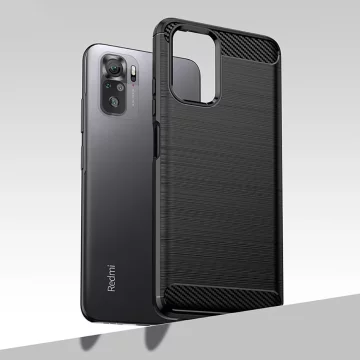 Etui TPUCarbon für Xiaomi Poco M5S / Redmi Note 10 / 10s Schwarz