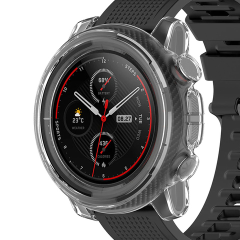 Silikonhülle Alogy Hülle für Xiaomi Amazfit Stratos 3 Transparent