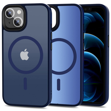 Schützendes MagMat Case für MagSafe für Apple iPhone 13 Matte Navy Glass