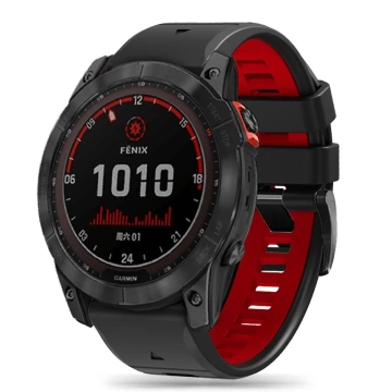 Pasek Iconband Pro do Garmin Fenix 5 / 6 / 6 Pro / 7 Black/red