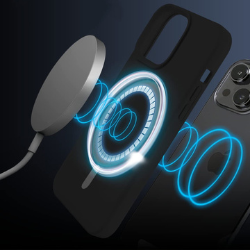 Hülle für MagSafe Ultra Slim Mag Alogy für Qi-Ladegeräte für Apple iPhone 13 Mini Black