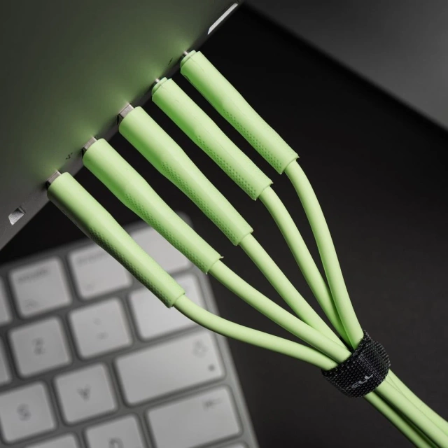 Kabel USB-C – USB-C 100W Forcell F-Energy Silicone 1 m C347 zielony