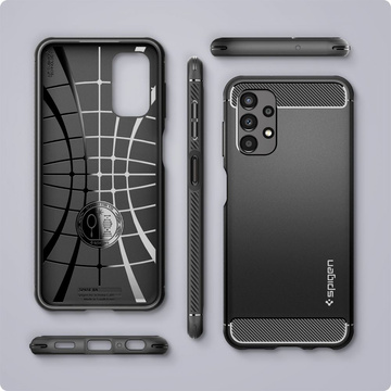 Etui Spigen Rugged Armor für Samsung Galaxy A13 4G / LTE Mattschwarz