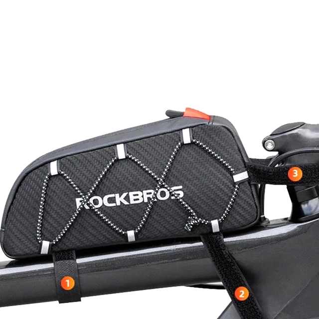 TORBA ROWEROWA ROCKBROS 039BK NA RAMĘ 1L Z PLECIONKĄ WODOODPORNA CZARNA