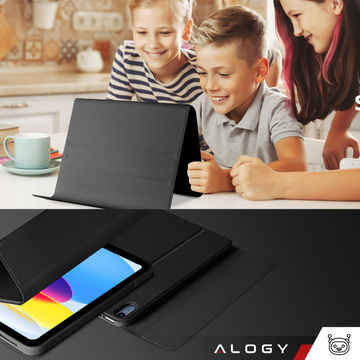 Schutzhülle mit kabelloser Tastatur Alogy Tastaturhülle mit Stylus-Halterung für Apple iPad 10.9 2022 aus schwarzem Glas