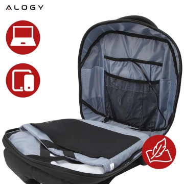 Alogy Plug Extender Steckdosenverteiler Splitteradapter Verlängerungskabel mit Qi-Induktionsladegerät 4x EU-Stecker 4x USB 2x USB-C Schwarz