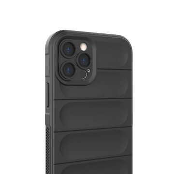 Magic Shield Case Hülle für iPhone 12 Pro elastische Panzerhülle bordeaux