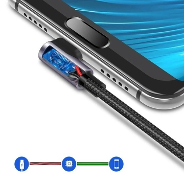 Kabel USB-A – USB-C 3A 3m Ugreen US284 70255 Kątowy Szary