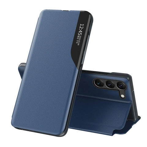 Etui Eco Leather View Case do Samsung Galaxy S23 z klapką podstawka niebieskie