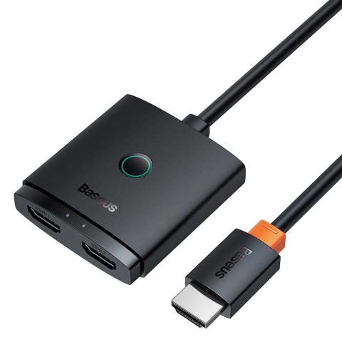 2in1 4K 60Hz bidirektionaler HDMI-Adapter mit integriertem 1 m langem Kabel Baseus AirJoy – Schwarz