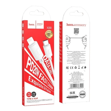 HOCO Kabel Typ C auf Lightning X88 1m Weiß PD 20W Schnellladung PVC
