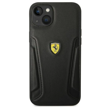 Eti na telefon Ferrari FEHCP14MRBUK für Apple iPhone 14 Plus 6,7" Czarny/Black Hardcase Leather Stamp Sides