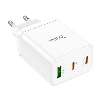 HOCO 2 x Typ C USB A PD QC3.0 3A 35W Wandladegerät Weiß
