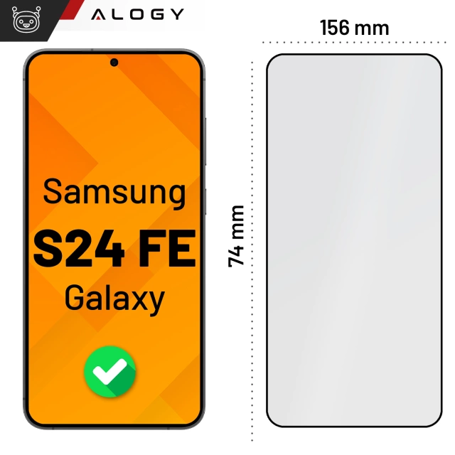 Szkło hartowane do Samsung Galaxy S24 FE ochronne szkiełko na ekran 9H Alogy EasyShield™️ z ramką montażową