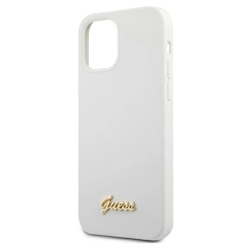 Ratet mal, GUHCP12SLSLMGWH iPhone 12 mini 5,4" biały/white Hardcase Metal Logo Script