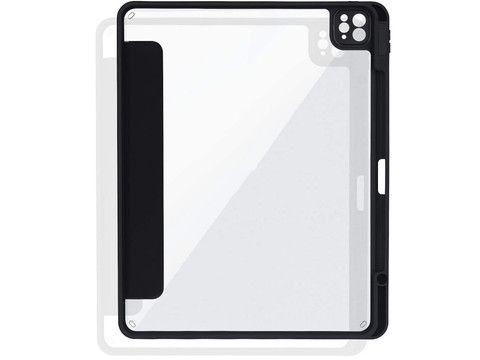 Magnetisches 2in1 Alogy Magnetisches Federmäppchen für Apple iPad Air 4 2020/5 2022 Schwarzes Glas