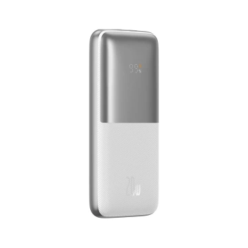 Baseus Bipow Pro Power Bank 10000mAh 20W weiß mit USB Typ A - USB Typ C 3A 0,3m Kabel (PPBD040202)