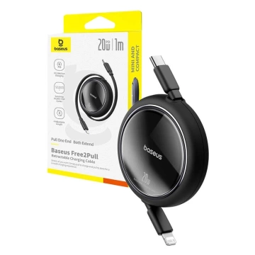 Baseus Free2Pull USB-C-Kabel für iP 20 W 1 m Schwarz