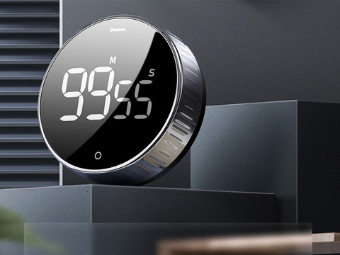 Baseus Heyo Rotation Magnetic Digital Timer Schwarz