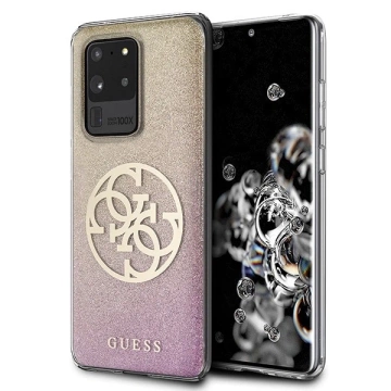 Etui Guess GUHCS69PCUGLPGG für Galaxy S20 Ultra G988 Hartschale Glitter Gradient 4G Circle