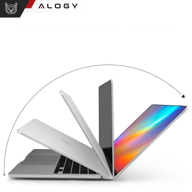 Etui ochronne do Apple Macbook Air 15 M2/M3/M4 2023/2024/2025 Alogy AirGuard™ Elastyczna obudowa Matowa Przezroczysta Biel
