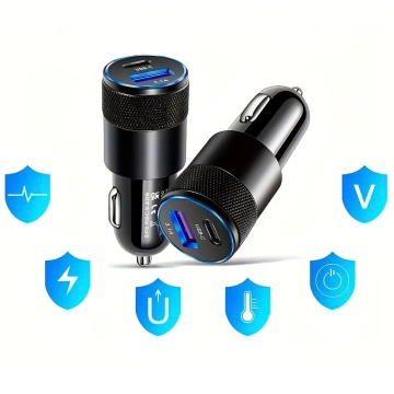 Alogy Autoladegerät für das Auto USB-C Typ C USB 3.1A Schwarz