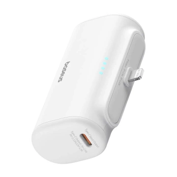 Baseus Compact IP Powerbank 5000 mAh 20 W Lightning USB-C Weiß