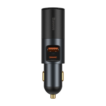 Baseus Share Together Fast Autoladegerät mit Zigarettenanzünderbuchse, USB USB-C, 120W (grau)
